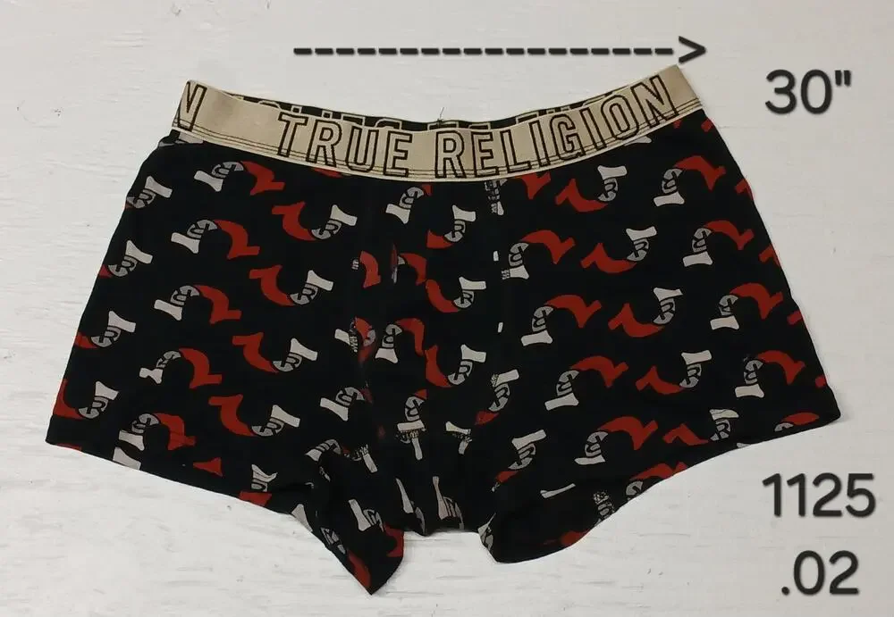 Ture Religion (Large) Black Cotton Relaxed Boxer Briefs